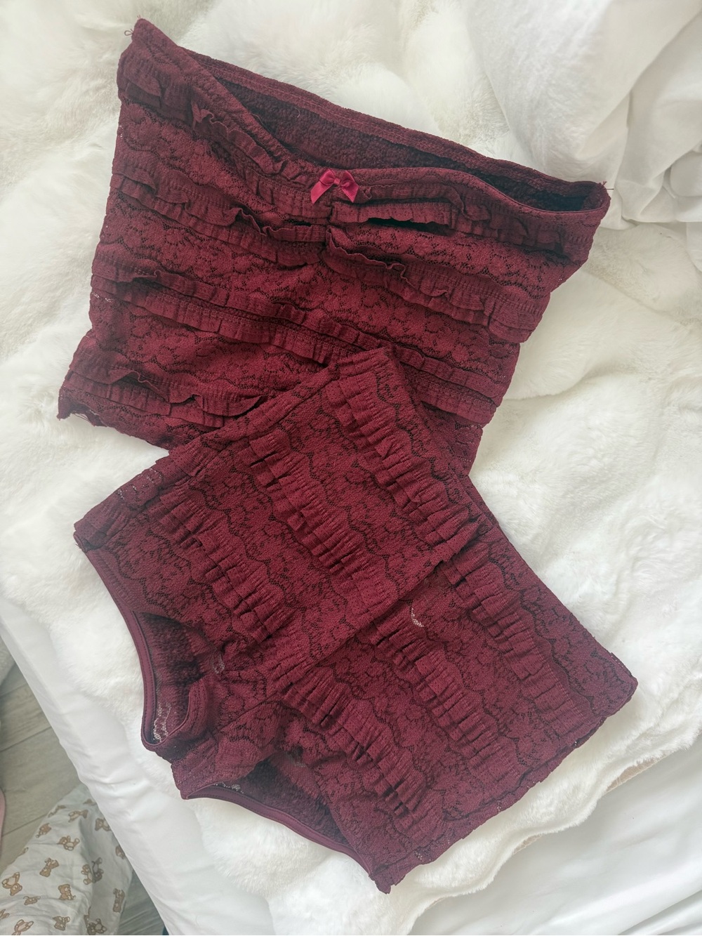 Missguided matching set | burgundy